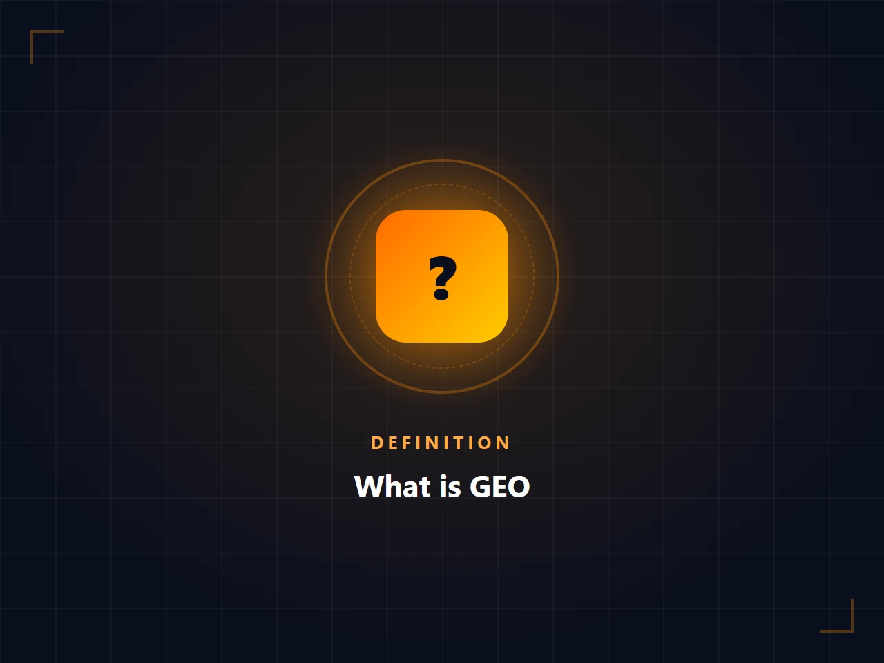 What is GEO — definition